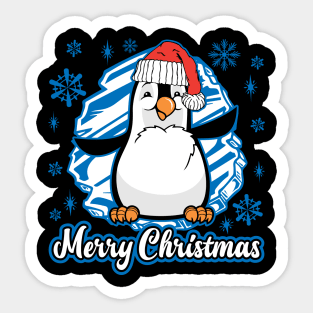 Merry Christmas Penguin Sticker